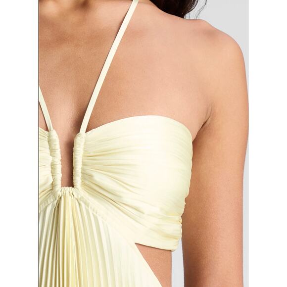 ALC Moira Satin Pleated Maxi Dress US 2 - Picture 2 of 13